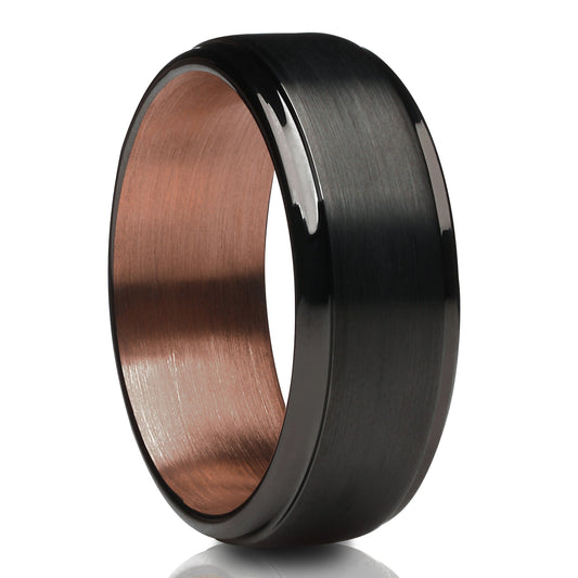 6mm Espresso Wedding Ring Black Tungsten Ring Engagement Ring 6mm Wedding Ring