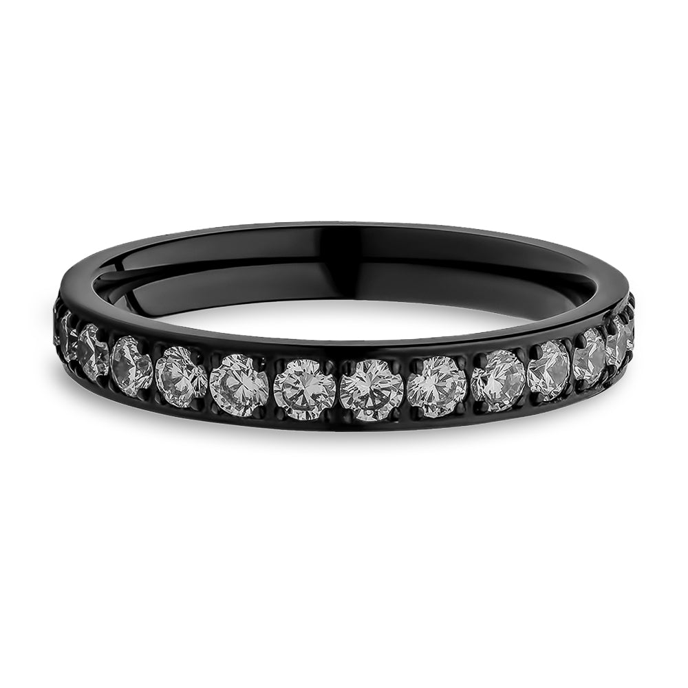 3mm Eternity Wedding Ring CZ Wedding Ring Stackable Ring