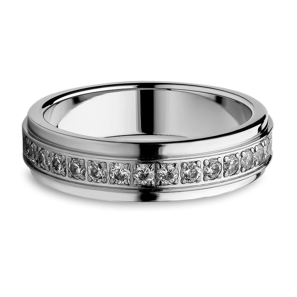5mm Titanium Wedding Ring Woman's Ring CZ Wedding Ring Engagement Ring