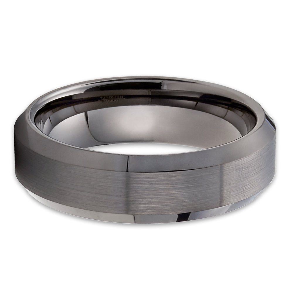 6mm Gunmetal Wedding Ring Tungsten Wedding Ring Unique Wedding Ring Anniversar