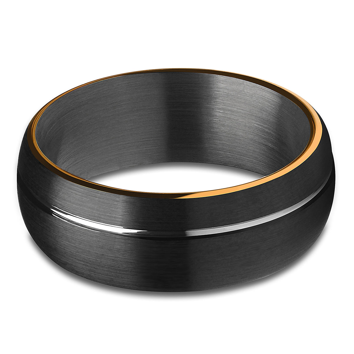 Gunmetal Tungsten Ring,Black Tungsten Ring,Rose Gold,8mm Wedding Ring,Tungsten Carbide Ring