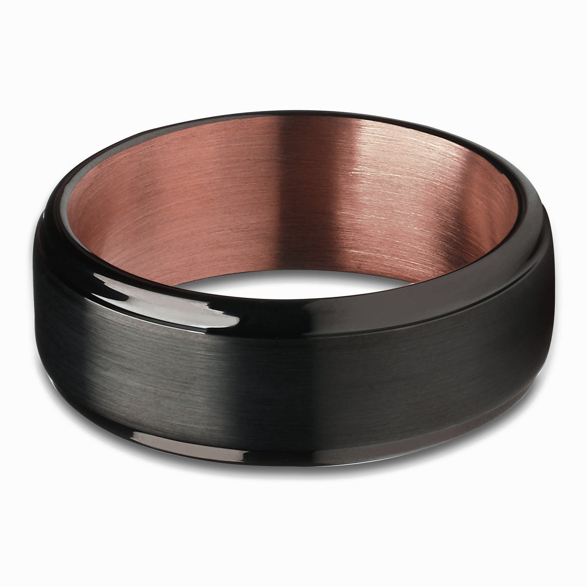 Espresso Wedding Ring,Black Tungsten Ring,Tungsten Carbide Ring,Engagement Ring,8mm Wedding Ring,Brush