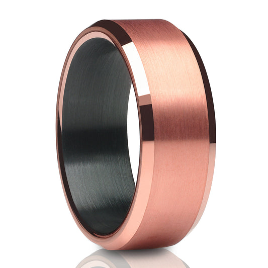 Rose Gold Wedding Ring Engagement Ring Tungsten Carbide Ring 8mm