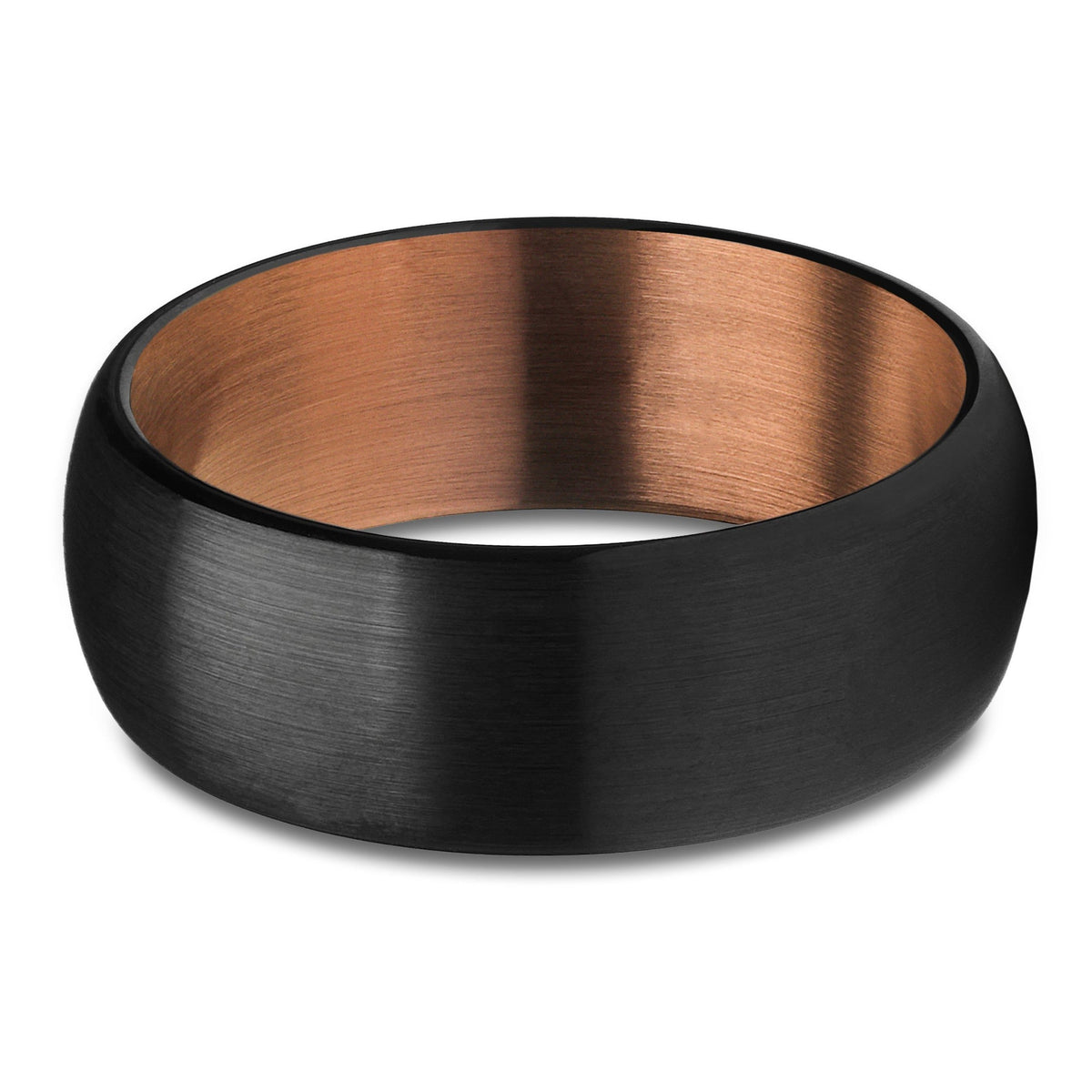 Espresso Wedding Ring,Black Tungsten Ring,Tungsten Carbide Ring,Engagement Ring,Dome Wedding Ring,8mm