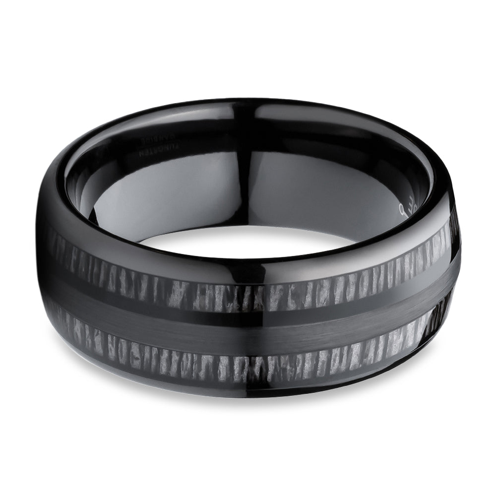 Charcoal Wedding Ring Tungsten Wedding Ring 8mm Wedding Ring