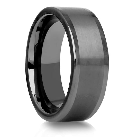 Gunmetal Wedding Ring,Tungsten Wedding Ring,8mm Wedding Band,Anniversary Ring,Engagement Ring,Unique Tungsten Ring,Brush