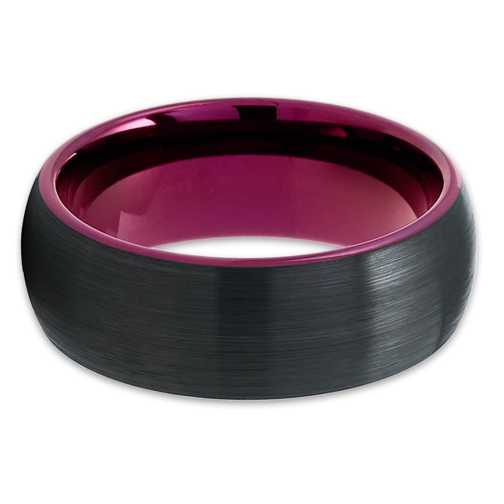 Purple Wedding Ring Tungsten Wedding Ring Engagement Ring 8mm