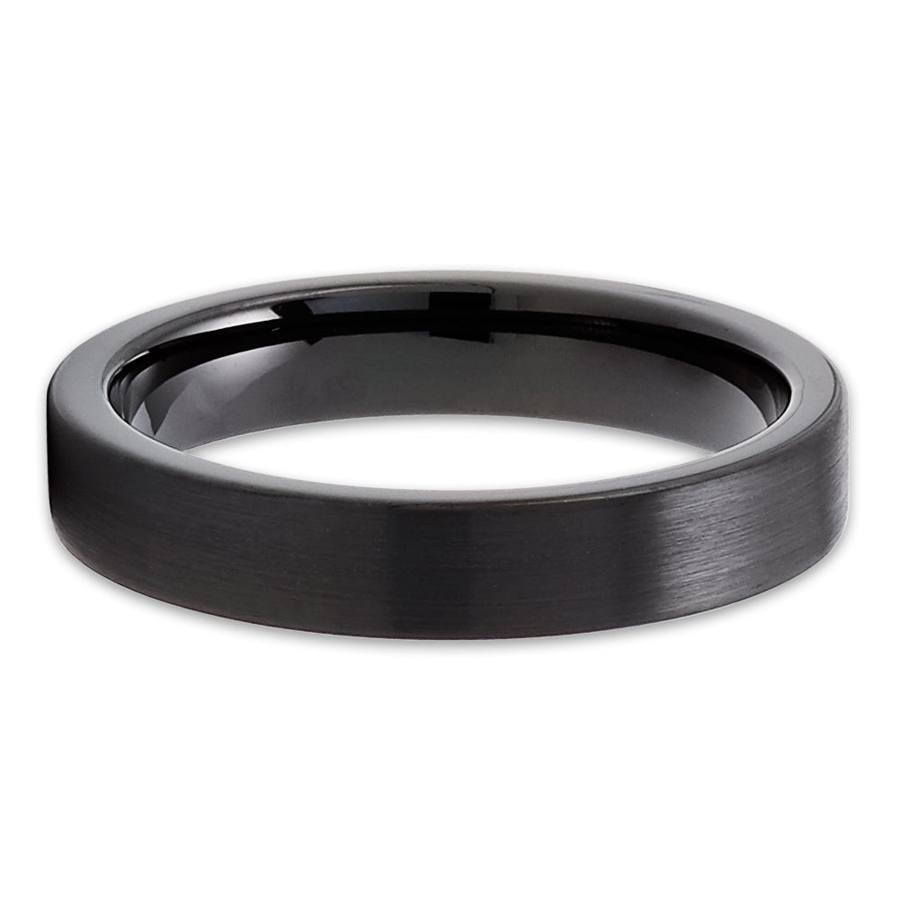 4mm Black Tungsten Ring Engagement Ring Tungsten Carbide Ring