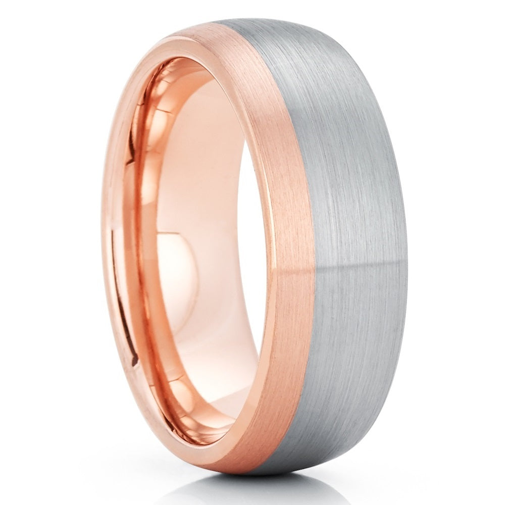 Silver Wedding Ring 8mm Wedding Ring Tungsten Carbide Ring Engagement Ring